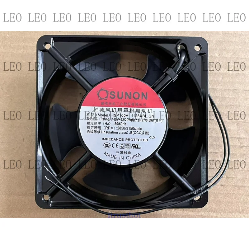 MY For SUNON SP100A 1123XBL 110-120V AC 120×120×38mm 2-wire Cooling fan