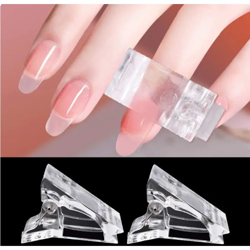 Nail Extension LED Builder 10Pcs Poly Gel Finger Clamps Manicure Nail Art Tool Nail Tips Clip Crystal crystal mold retainer new