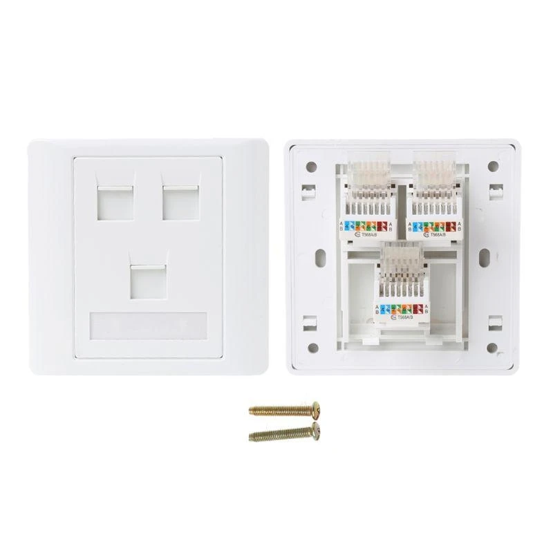 86 Type Computer Socket Panel CAT5E Module RJ45 Cable Outlet