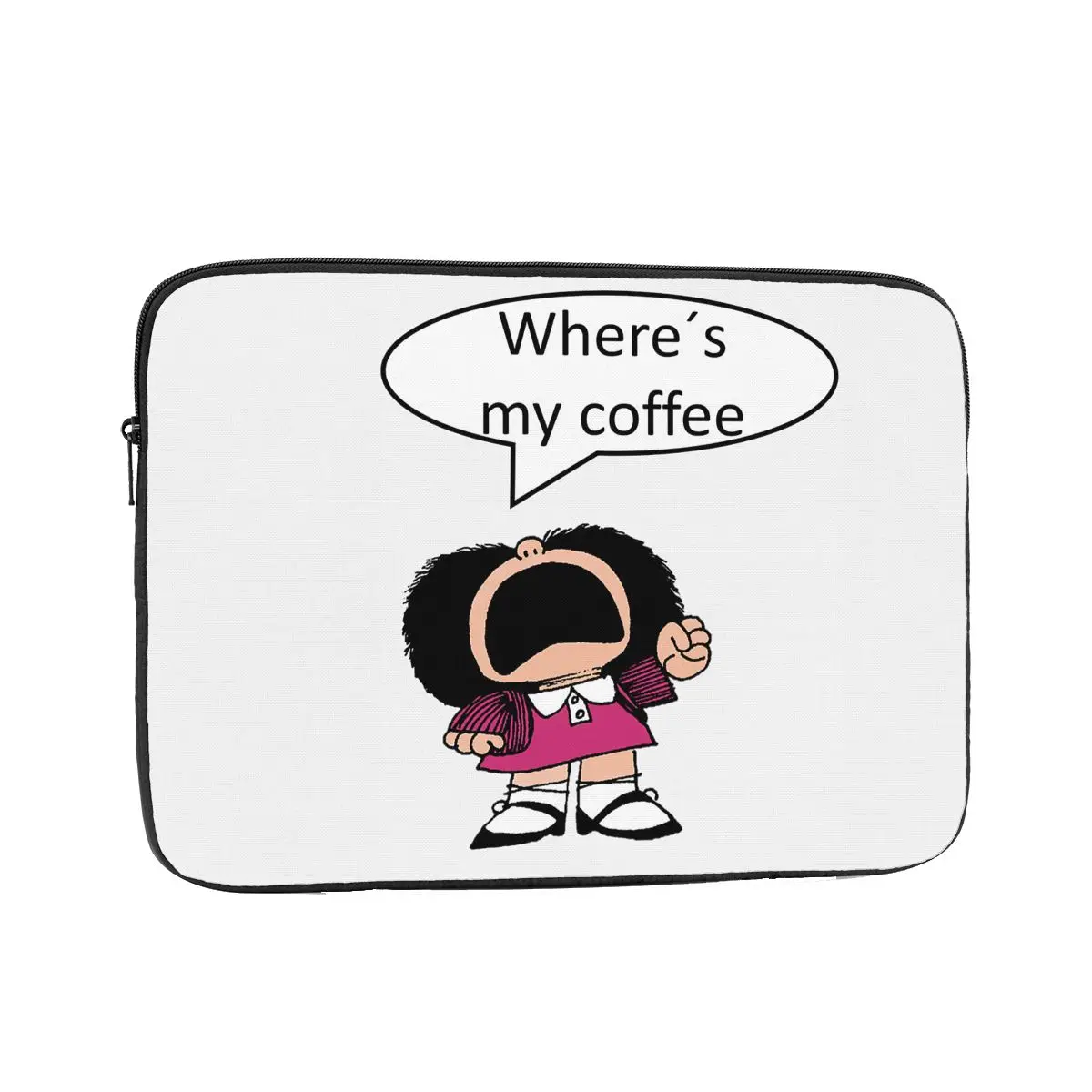 Shockproof Case 12 13 15 17 Inch Men Women Mafalda Coffee Laptop Bag Sleeve Amine Cartoon Notebook Sleeve Cover Bag