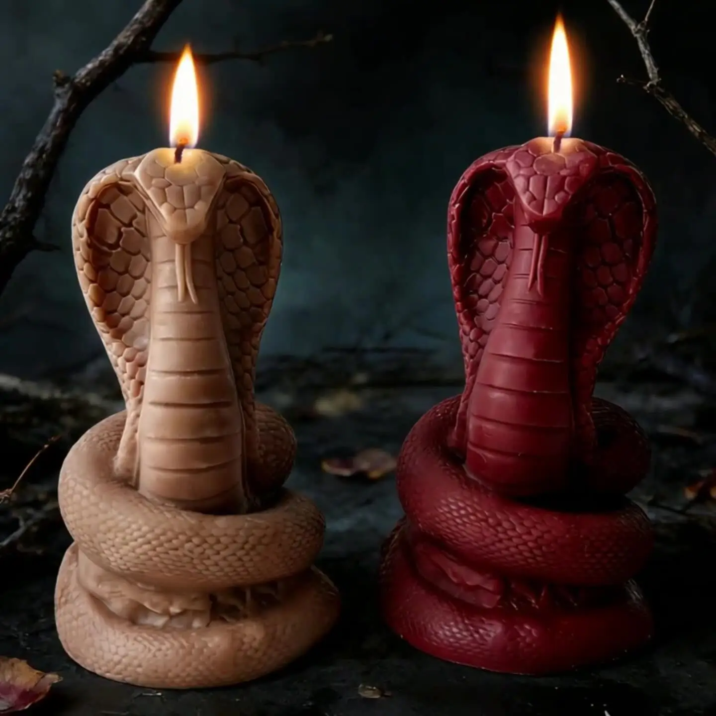 DIY Schlangen-Duftkerzen-Silikonform Gips-Gießformen Dekorations-Handwerksformen Schlangenform Halloween-Kerzenherstellungszubehör