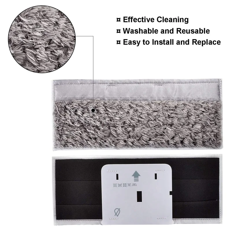 AB47-Vac Cuscinetti lavabili e riutilizzabili di ricambio per Irobot Braava Jet M6 (6110) (6112) Cuscinetti bagnati per robot Mop Cuscinetti asciutti