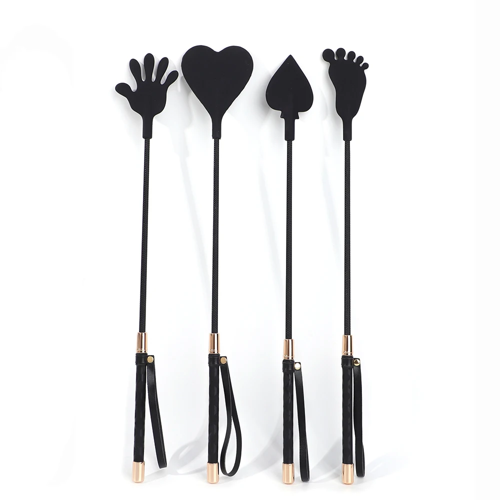 سوط حصان من السيليكون مصنوع من جلد البولي يوريثان مقاس 52 سم - مضرب فروسية لركوب الفروسية، وتدابير محاصيل ركوب الخيل #1