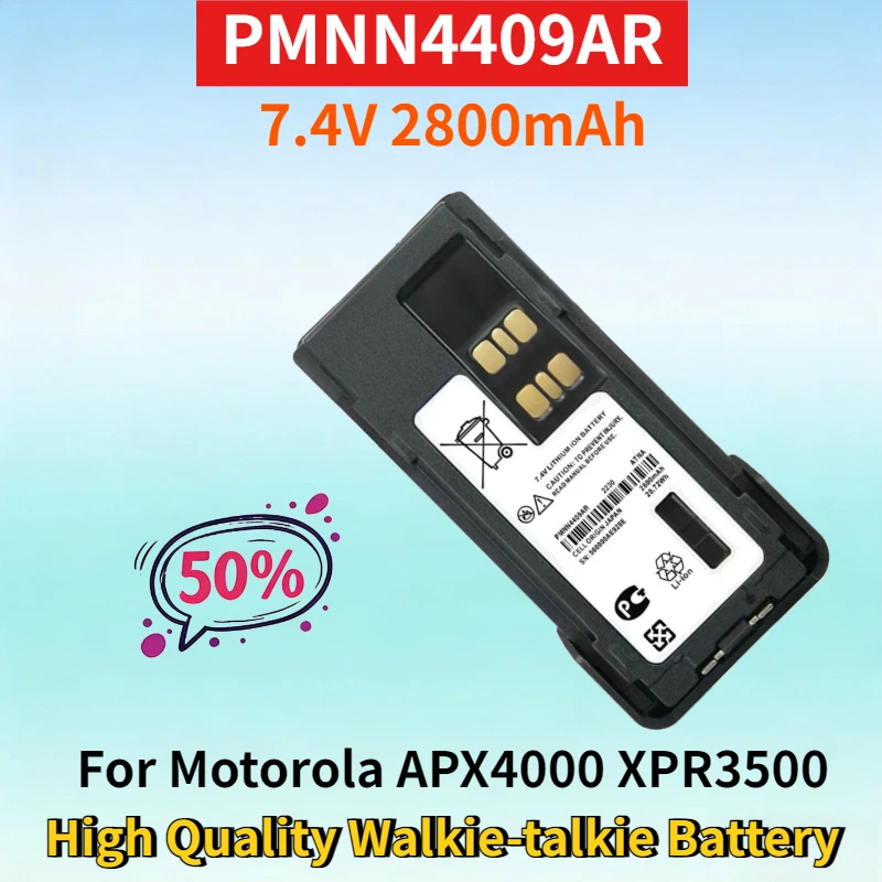 

PMNN4409AR 7.4V 2800mAh Li-ion Battery for Motorola APX4000 XPR3500 XPR7380 XPR7550 GP338D High Quality Walkie-talkie Battery