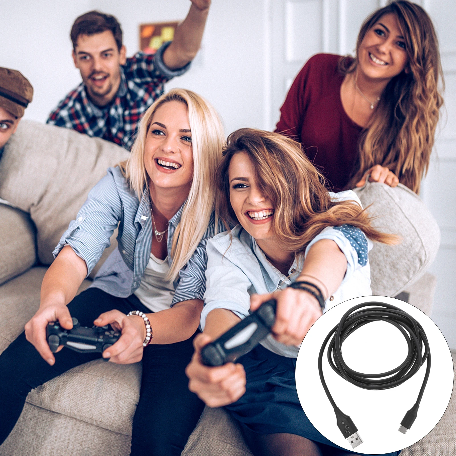 

Charging Data Cable Affordable Game Handle USB Cables Gamepad Cord Abs