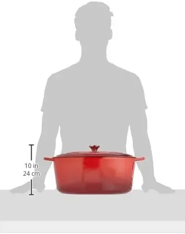 Enameled Cast Iron Signature Oval Dutch Oven, 15.5 qt., Cerise