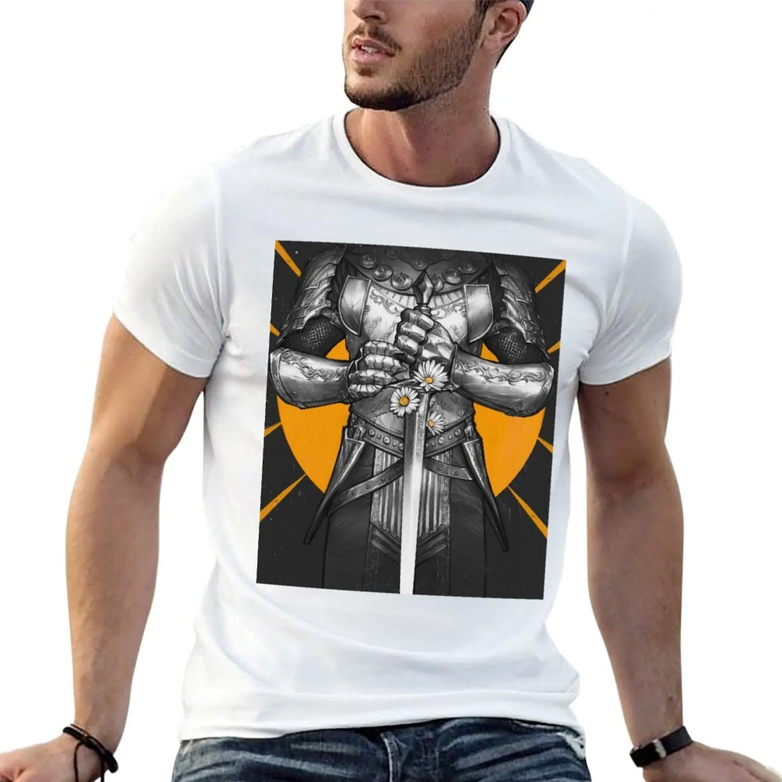 The Guardian T-Shirt Simple Solid Color Crew Neck Tee