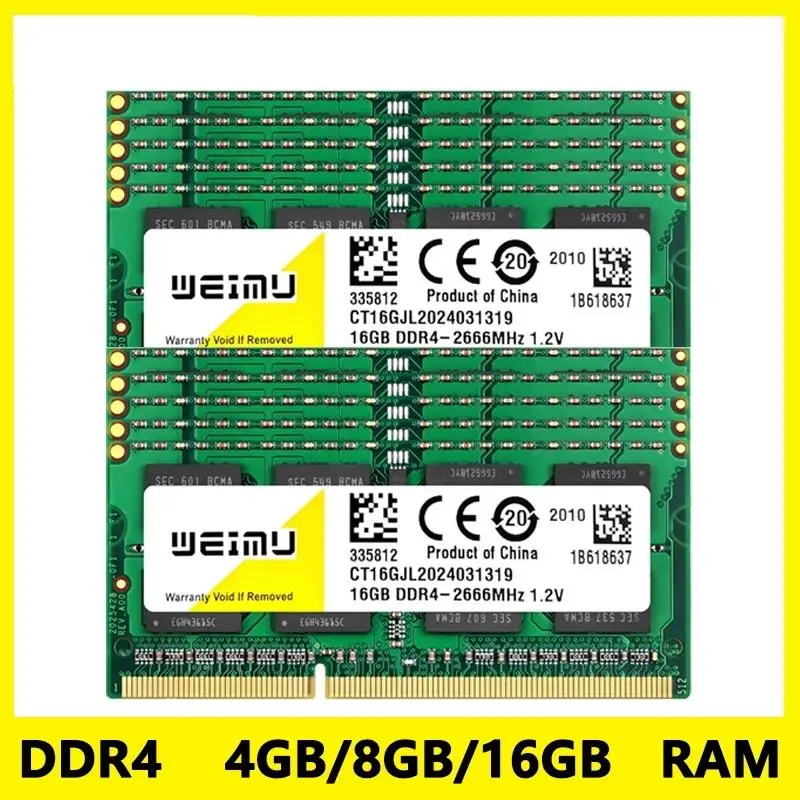 

Хорошая память DDR4 4 ГБ 8 ГБ 16 ГБ для ноутбука Ram1,2 В 260 контакта PC4 2133 2400 2666 3200 МГц 17000 19200 21300 SODIMM Memoria RAM