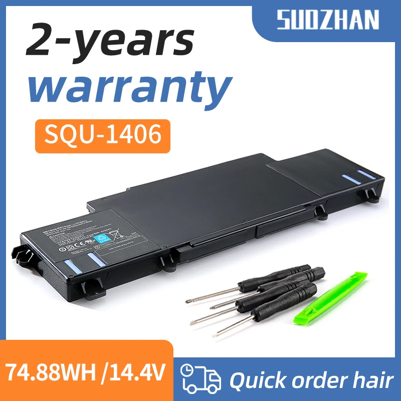 

SUOZHAN SQU-1406 Laptop Battery For ThundeRobot 911-E1 911-T2A 911-S2B 911-T1 Chimera CX-9 for Raytheon 911M-M1 M2 M3