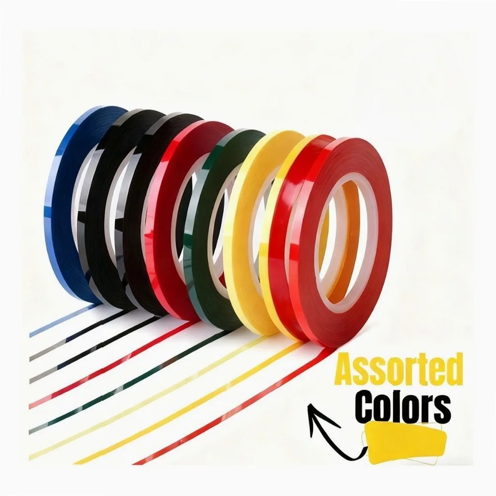 3 rolls 66M White PET Tape 66m Roll, Thin Colored Mara Tape for Whiteboard, High Temp Insulation, for Surface Marking & Craft