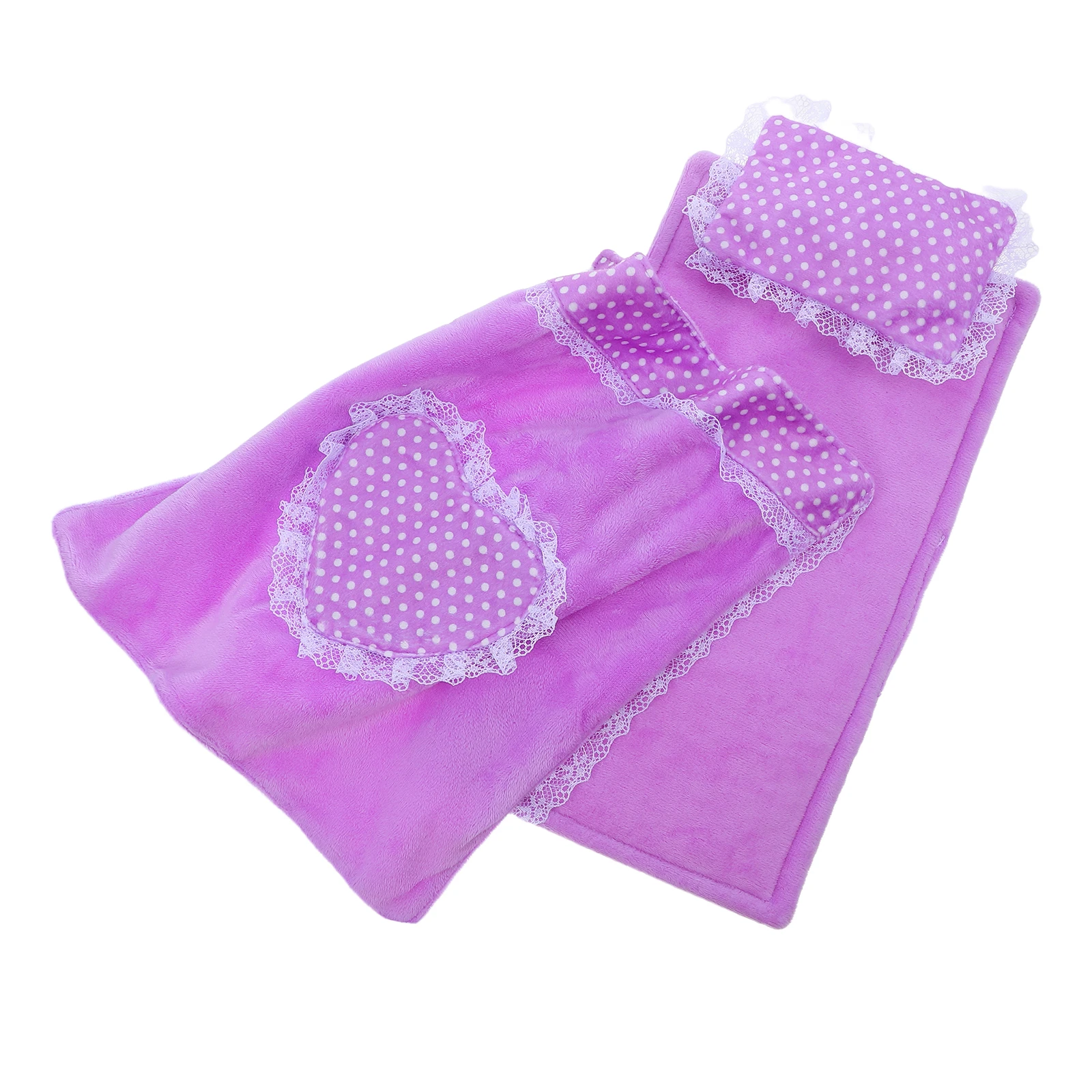 

1Set Mini Dollhouse Bedding Set Realistic Quilt Bed Sheets Pillows Ideal for Bedroom Furniture Accessories Dollhouse Bedding