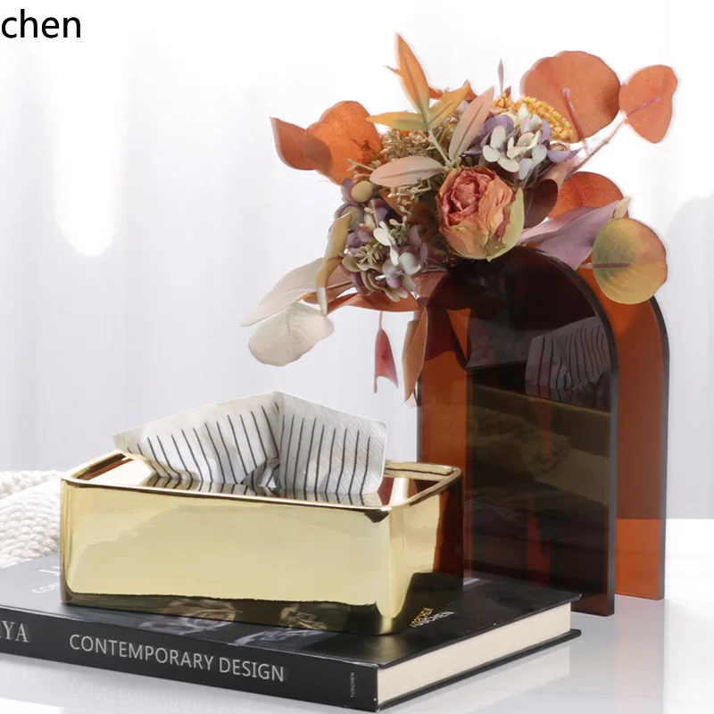 H1 metal tissue box for sales centers, clubhouses, lobby front desks, tissue box display items, and model room decorations