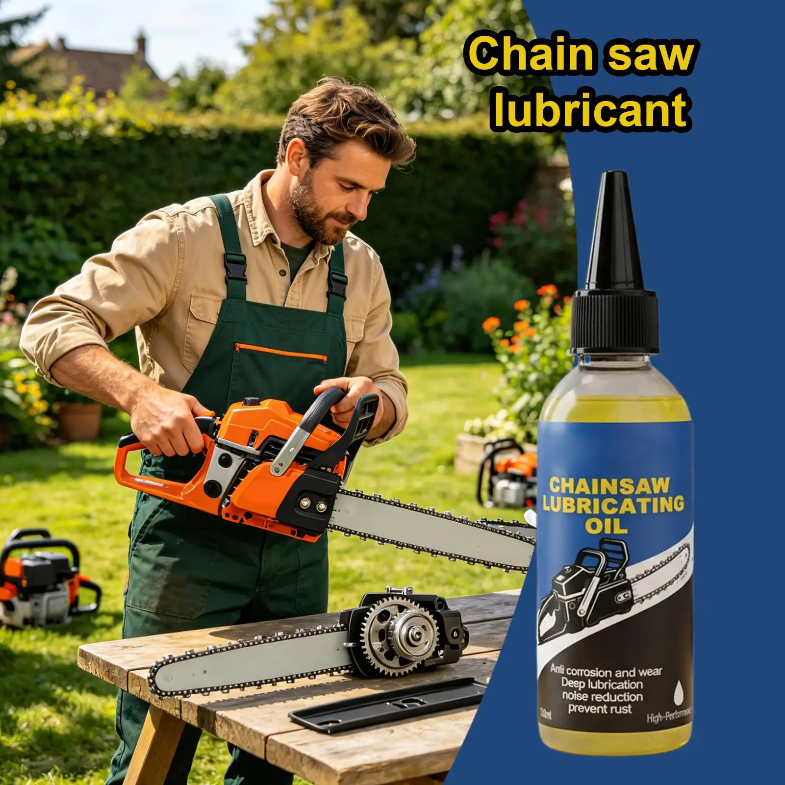 Chainsaw Lubricant Oil 100ml Bike Chain Lubricant Rust-Proof Deep Penetrating Lubricant Hedge Trimmer Multi-Purpose Lubricant