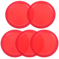 5pcs Ice Hockey Piece Plastic Smooth Colorful Pucks Game Table Accessories Air Hockey Pucks Mini Hockey Piece hockey game supply