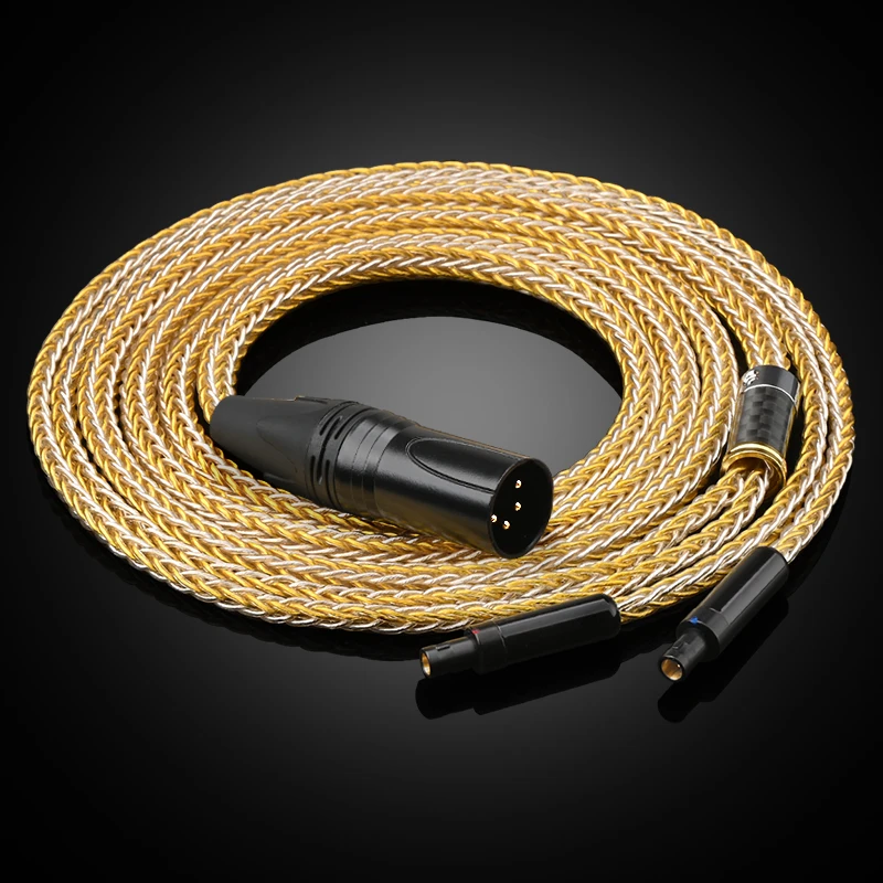 ATAUDIO HiFi-Kopfhörerkabel, 16 Teile, 7N OCC Core HD800 Kopfhörerkabel für HD580 HD650 HD80 5