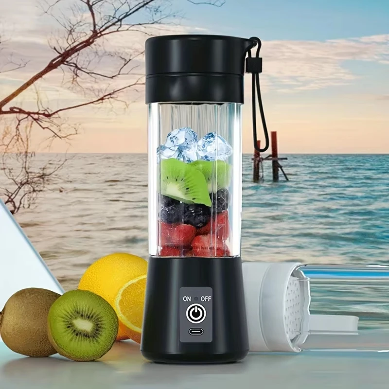 

2024 New Portable Electric Juicer 6-Blade Knife Strong Power Fast Mixing 2000mAh Capacity Indoor Outdoor Mini Wireless Juice Cup