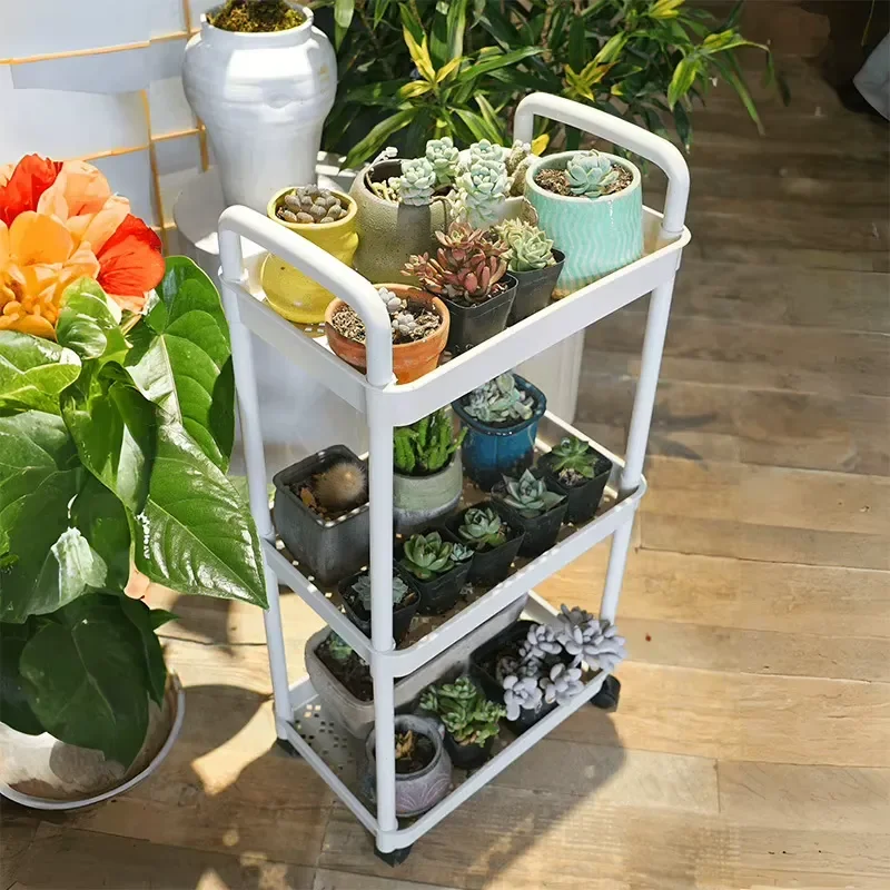 Floor to Ceiling Multi Layer Storage Shelf for Fruit Vegetable Balcony Planting Flower Pot Rack Indoor Home Organization