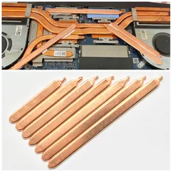 1pc 60mm-300mm Pure Copper CPU GPU RAM Heatpipe Tube Laptop Radiator Cooler Flat Heat Pipes Heatsink Notebook Computer Drop Ship