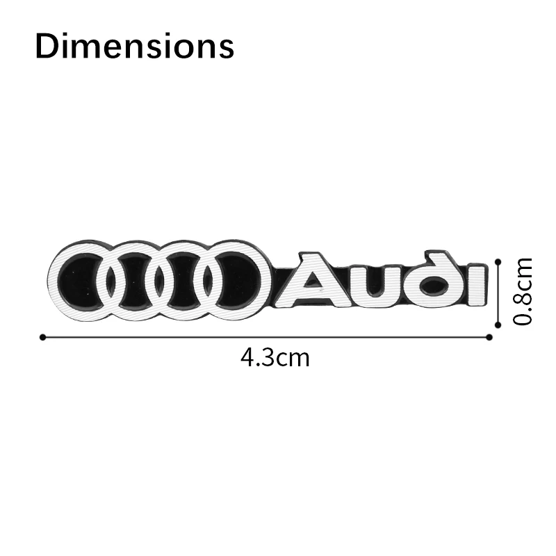 Car Audio Decorate 3D Aluminum Emblem Badge Sticker Decal Accessories For Audi Sline QUATTRO RS A3 A4 B8 8P 8V B6 A5 A6 C7 Q5 B9