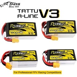 Tattu R-line Rline V3 3.0 120C 1050/1300/1550/1800/2000mAh 4S 5S 6S Lipo Battery Strap XT60 Plug FPV Racing Drone RC Quadcopter