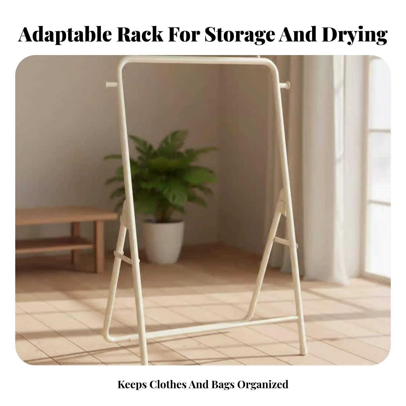 

Напольная складная вешалка-стойка для одежды A-образной формы, легко собираемая, для арендаторов, собственников жилья, спальни