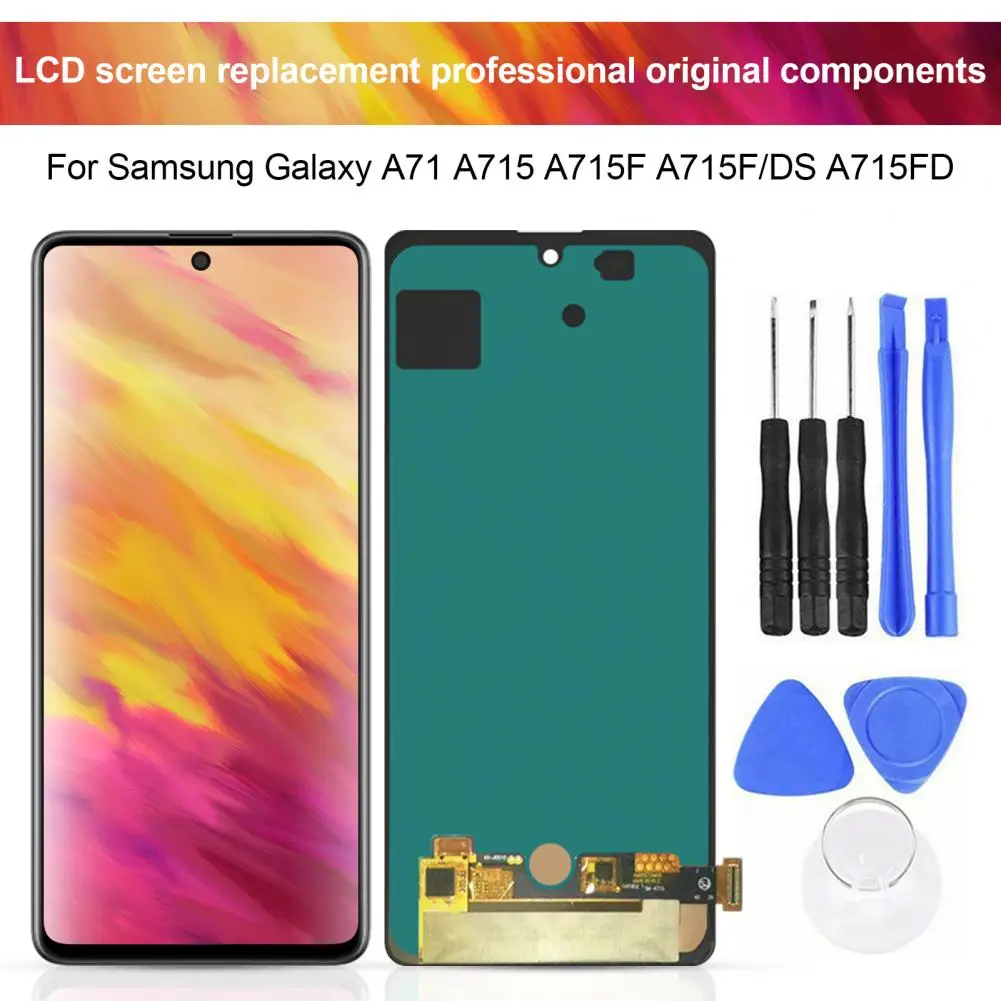 LCD Touch Display For Galaxy A71 A715 A715F A715F/DS A715FD AMOLED LCD Display Touch Screen Screen Digitizer Assembly