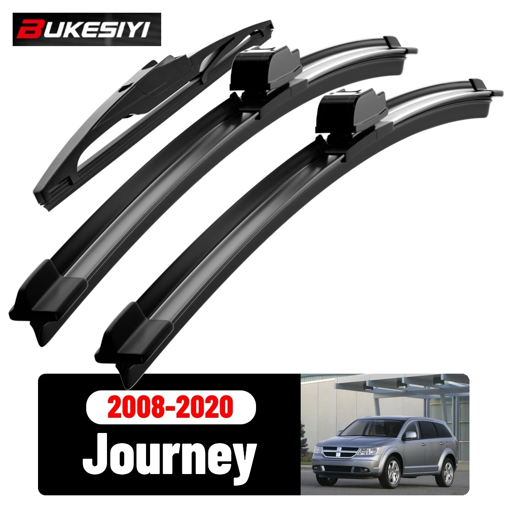 Scheibenwischerblätter-Set für vorne und hinten für Dodge Journey JC 2008-2020 2009 2010 2011 2012, geräuscharme Scheibenwischer-Zubehör 24"18"12"