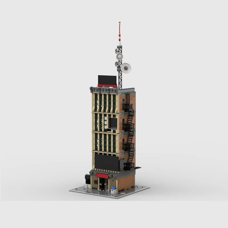 Popular Anime Model MOC Building Bricks Daily Bugle Corner Modular Technology Gifts Holiday Assemble Toys Suit Display