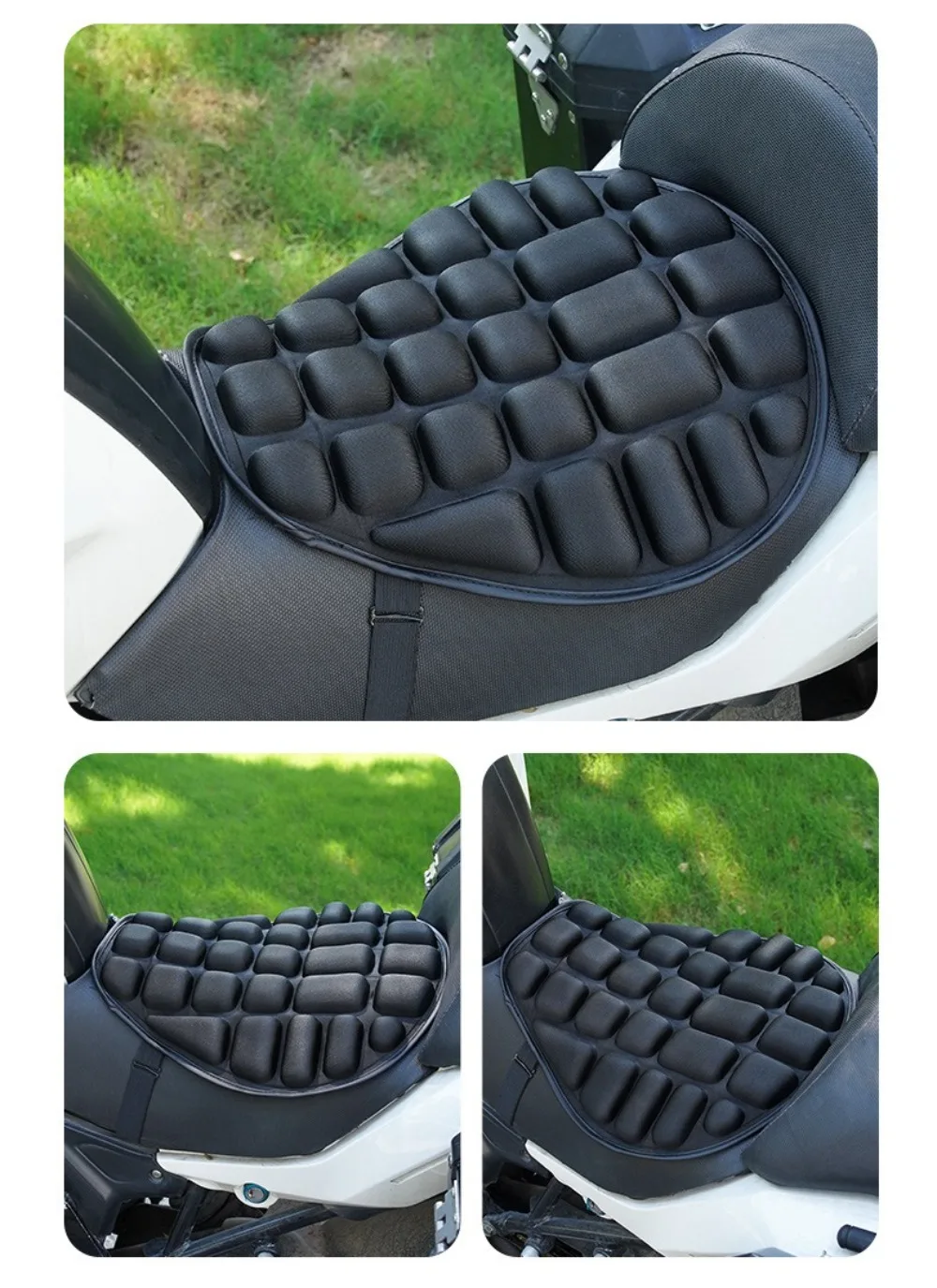 

Thick Shock-absorbing Seat Pad Waterproof Sunscreen Universal Motorcycle Cushion for All Weather Use