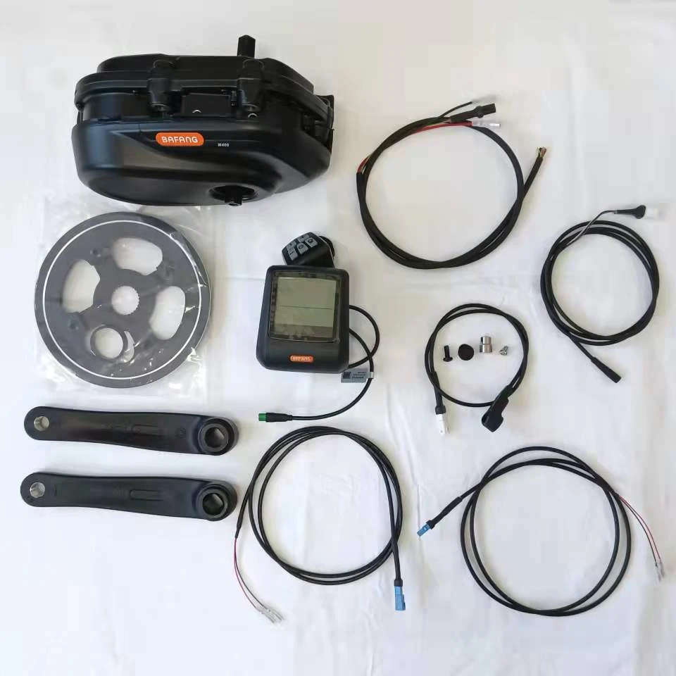 Bafang 36V 250W M400 Max Mid Drive Electric Bicycle System Motor Kit With DP C07 Display Including Controller Sensor Crank