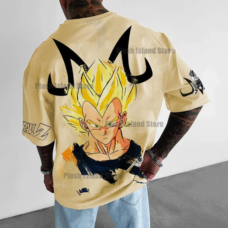 20 Styles Men Anime Majin Buu Printed T Shirts Cotton Oversize Character Print Cosplay Cartoon Graphic Short Sleeved