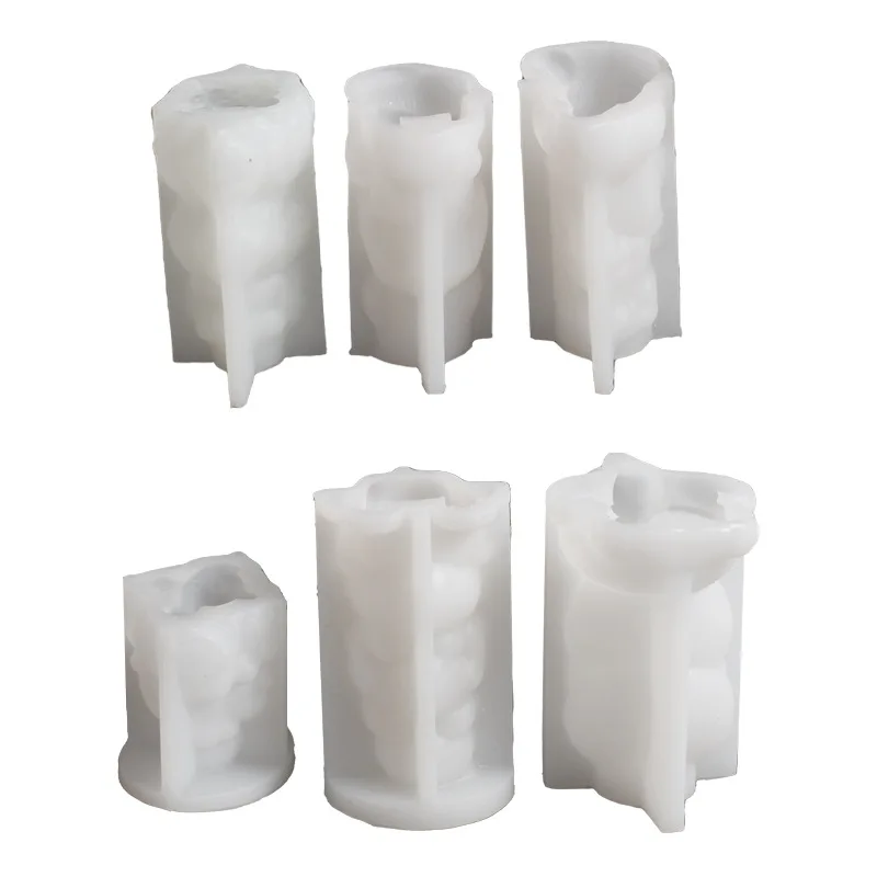 قوالب شموع جديدة قابلة للتكديس ثلاثة في واحد للأغنام والسلحفاة يمكنك صنعها بنفسك لا تبدو لا تتحدث ولا تستمع قالب الجرو والقطط 3 في واحد