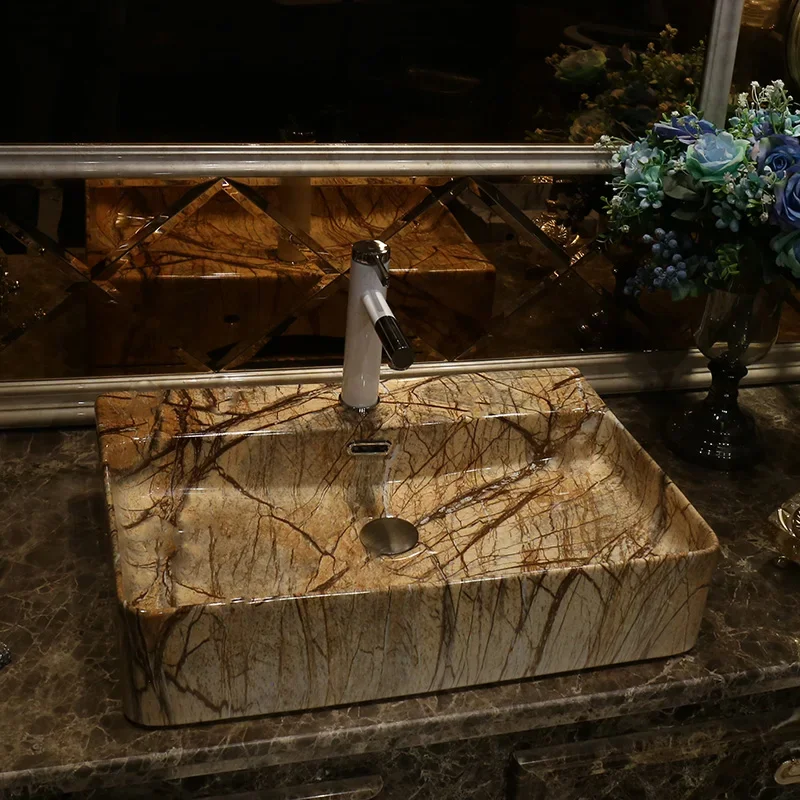 Ceramic counter basin Bathroom wash basin Marble washbasin Balcony Deepen splash pool
