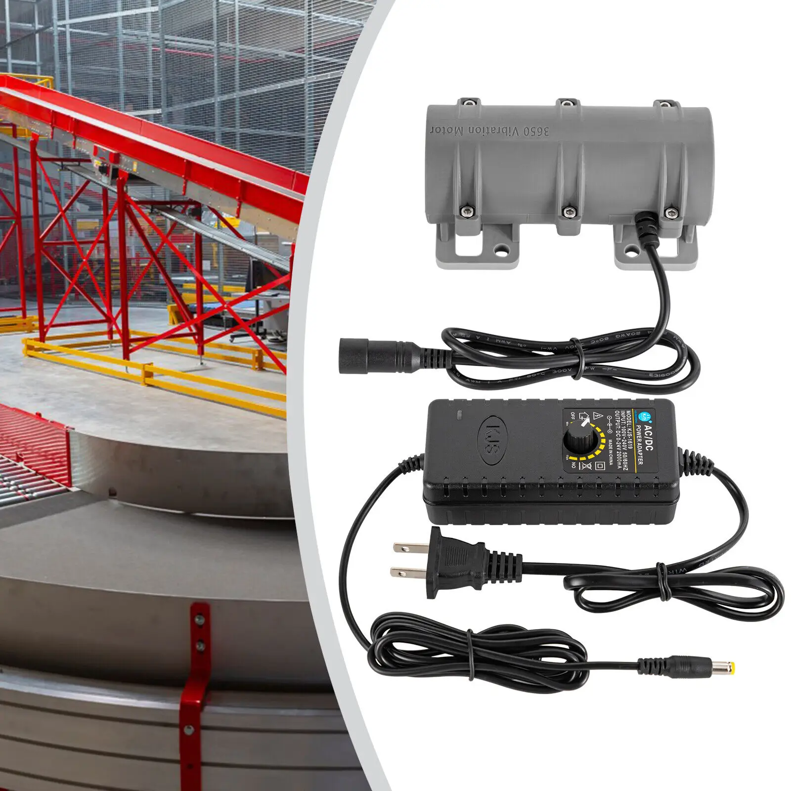 

DC 24V Precision Vibrating Vibration Motor 3200RPM + Power Adapter For Warning Systems Massage Bed