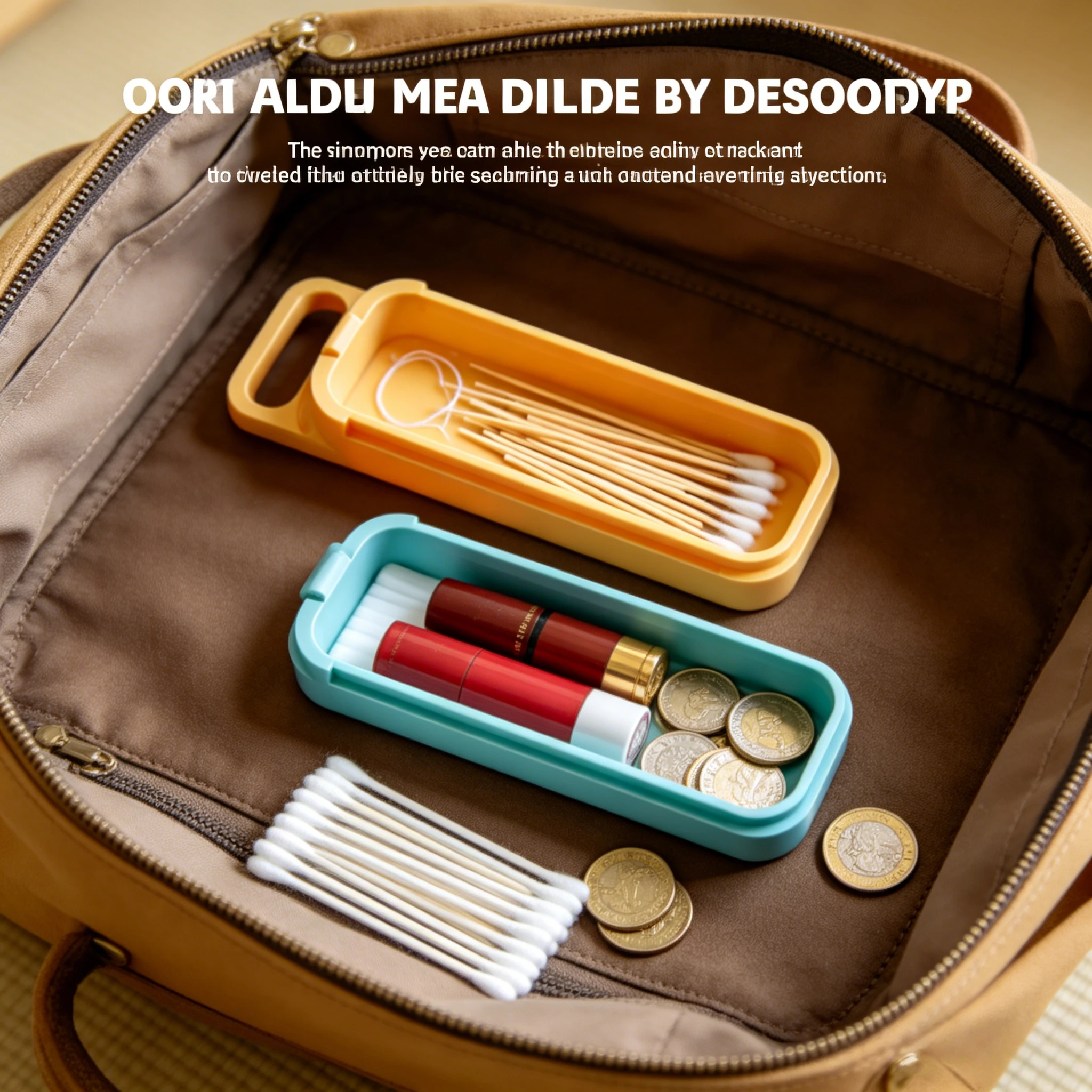 Multi-purpose storage box Holds dental floss, toothpicks, lipstick, lip balm, cotton buds, coins and other small items