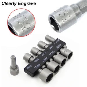 Hexagaon Soket Sekrup Baut Driver Kunci Mur Kepala Kunci Obeng Adaptor Bit Lengan Nozzle Hex Shank Set Alat Tangan Bor Listrik 8 spindel penurunan penjualan terbaik - №