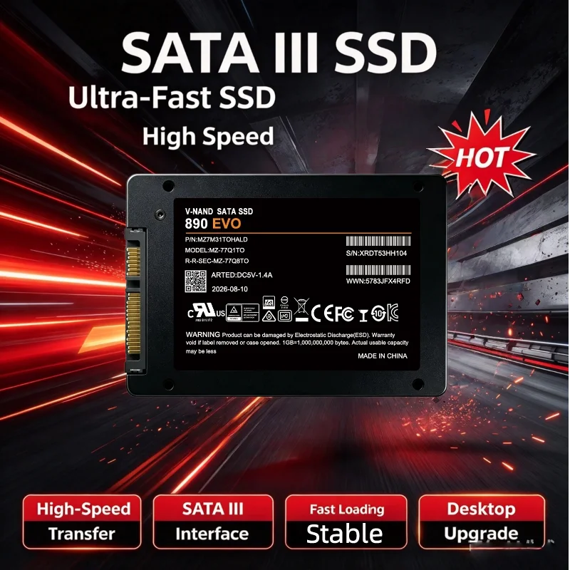 SATA III 2.5 Inch Internal SSD 500GB 1TB Solid State Drive 890 EVO High Speed Hard Disk Internal Storage for Laptop Desktop PC