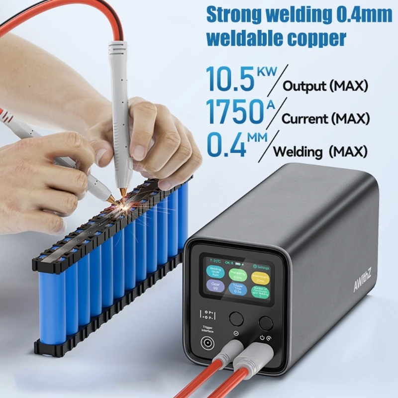 10.5Kilowatt Spots Welding Equipment, with Foot Pedal Control for 18650 Battery Construction Applications Industrial Use