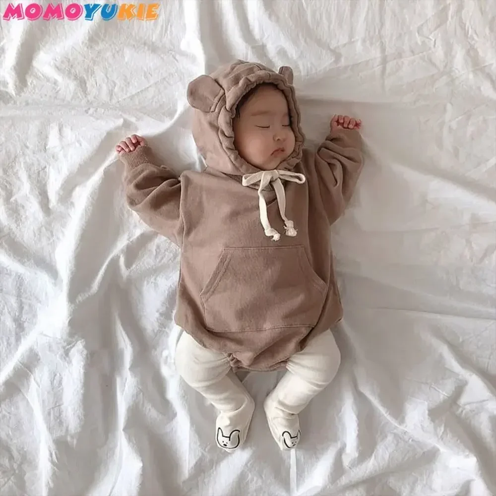 Autumn New Bodysuit for newborns Children\'s Clothing Baby Bodysuits Kid Boys  Hooded Jumpsuit Cotton Long Sleeve  Bodysuit