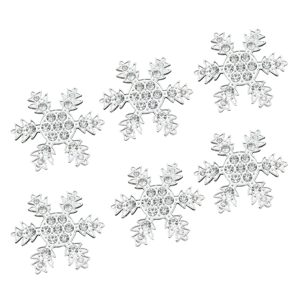 

6pcs Silver Snowflake Napkin Rings Sparkling Metal Table Decoration Holders Christmas Party Dinning Tableware Set Home Wedding