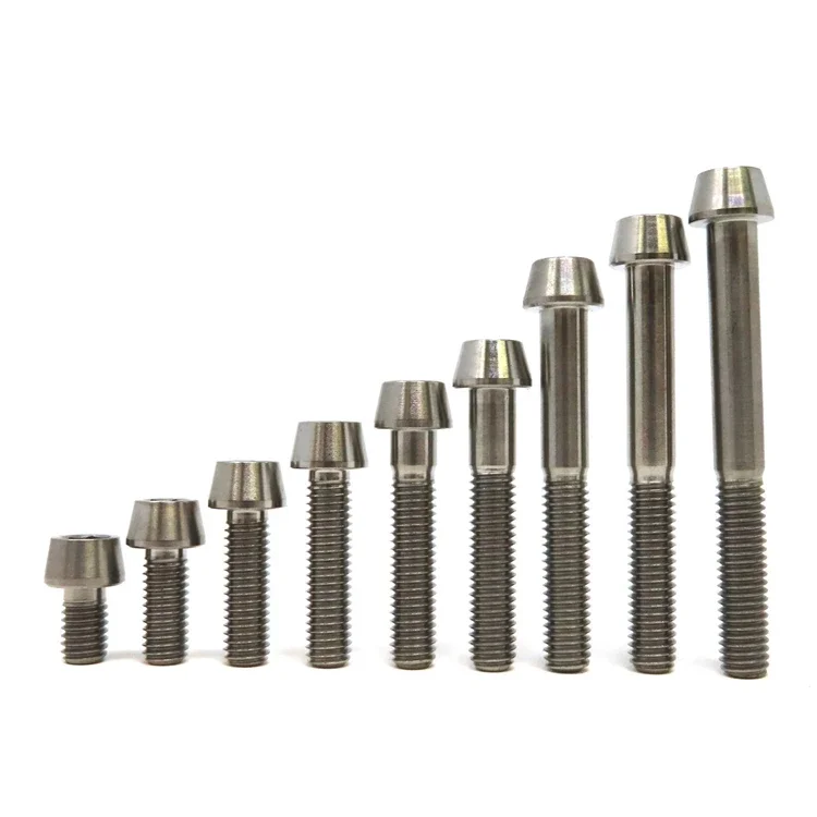 

1000pcsM3 M4 M5 M6 M8 Hex Socket Head Cap Taper Cone Titanium Screw Titanium Bolt