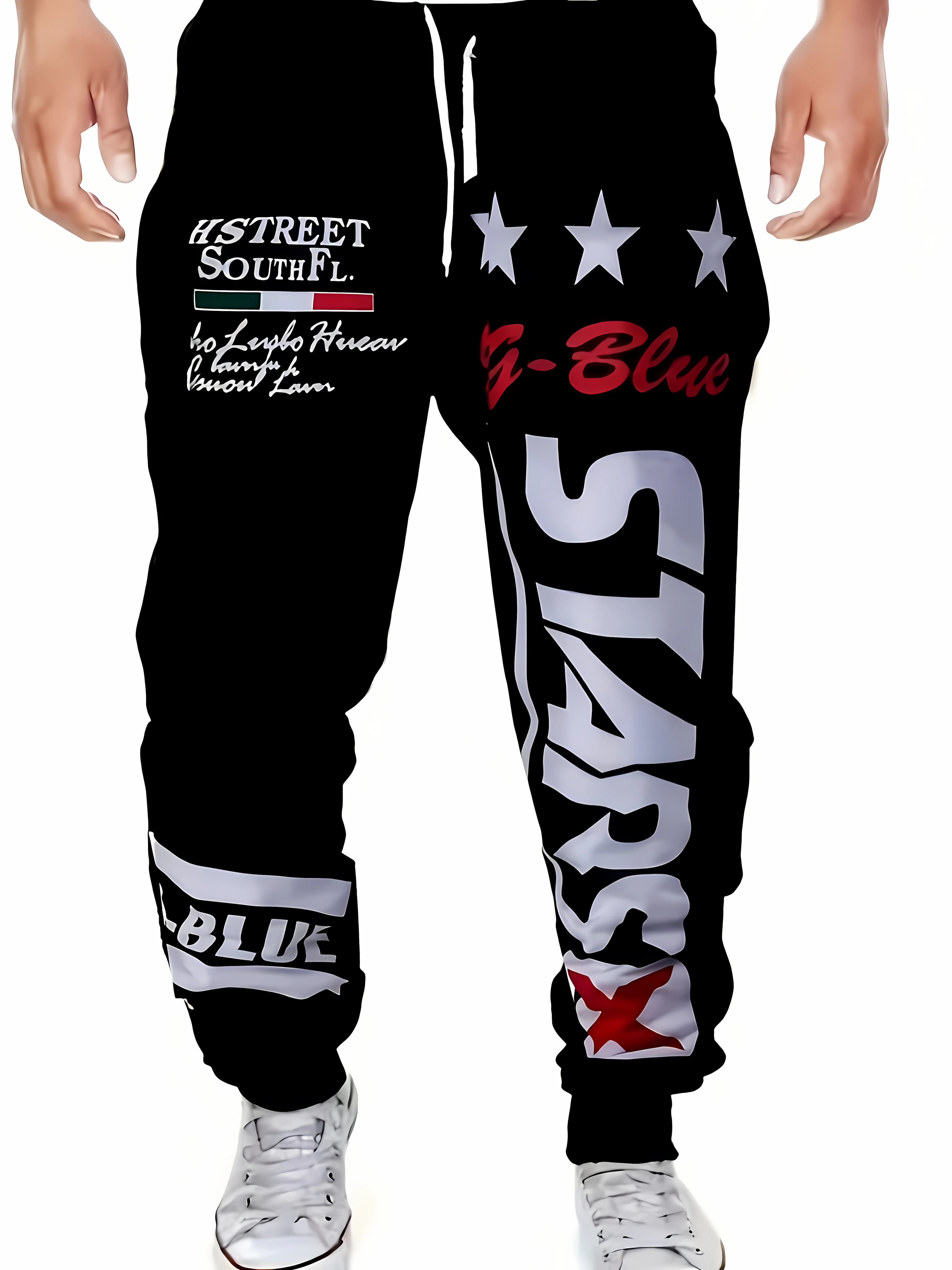 The new men's trousers for the autumn of 2025 are casual sporty and fashionable with 3D letter printing soft and comfortable