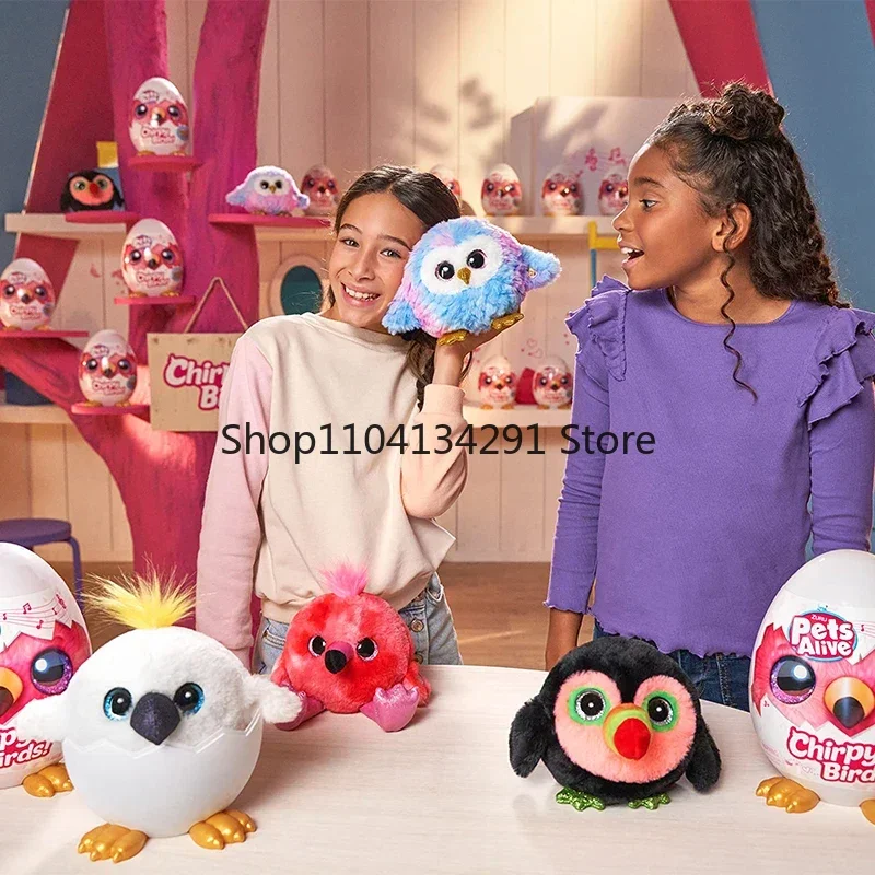ZURU Animali Domestici Alive Frankie Chirpy Uccelli Animali Domestici Elettronici Che Parla Gigante A Sorpresa Uovo Animale Peluche Giocattoli Interattivi Unboxing Regali