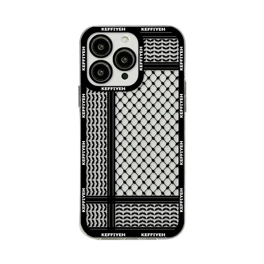 Transparent Cover Phone Case For Hattah Keffiyeh iPhone 16 15 14 13 12 11 Mini Pro Max X XR XSMax 7 8 Plus SE20