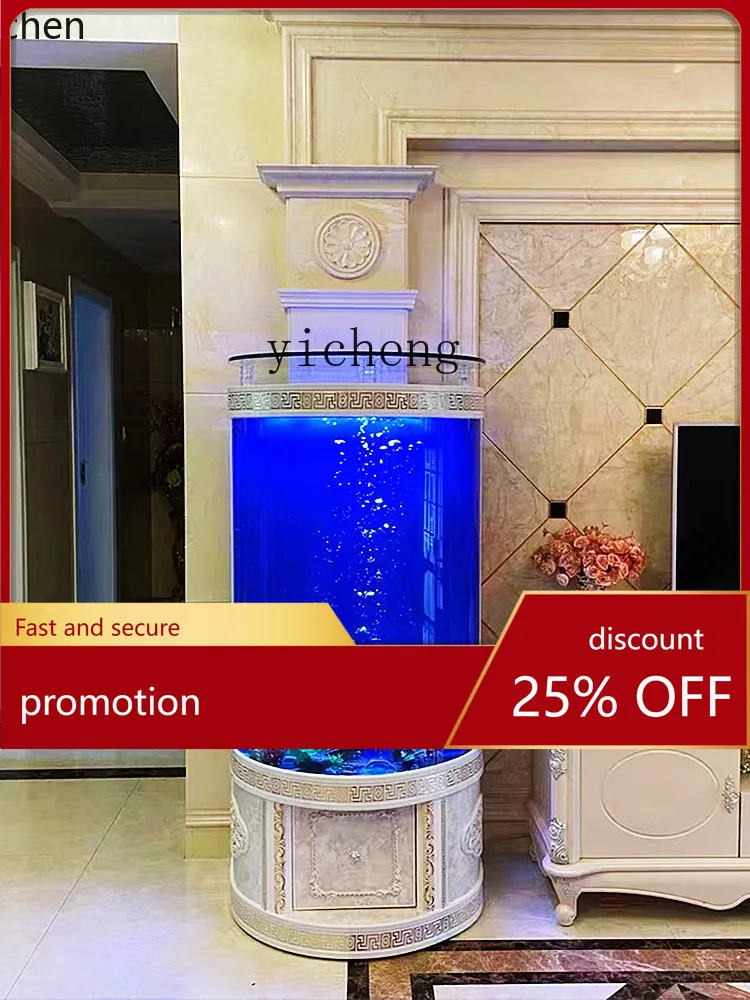 

YFY Semicircle Glass Fish Globe against the Wall Change Water Landscape Ecological Filter