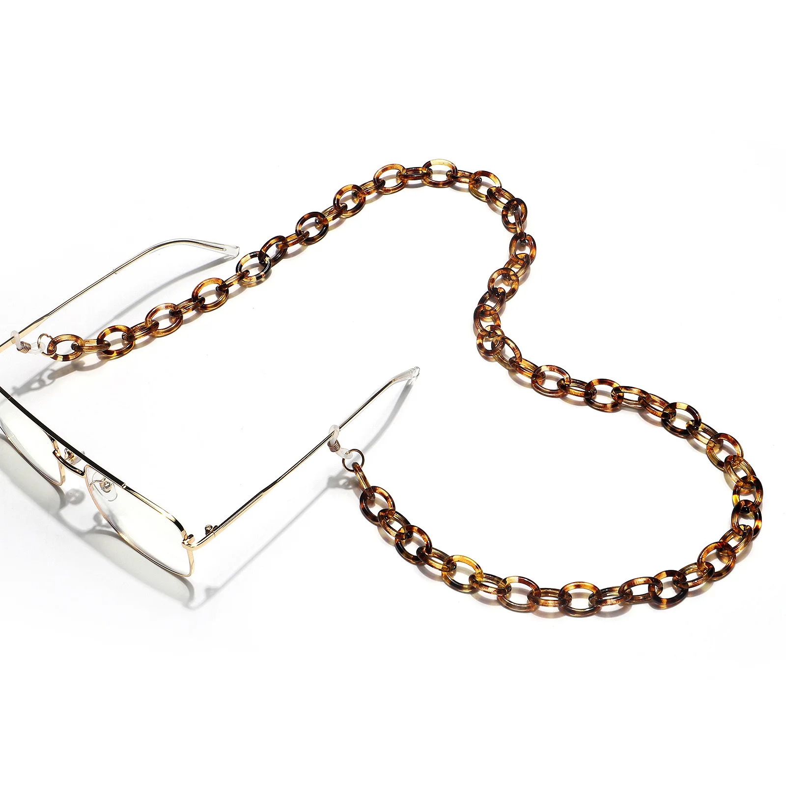 OLLYMURS акриловая черепаховая янтарная цепочка для очков, двухцветная вогнутая форма, 16 цветов, веревка для очков с леопардовым принтом