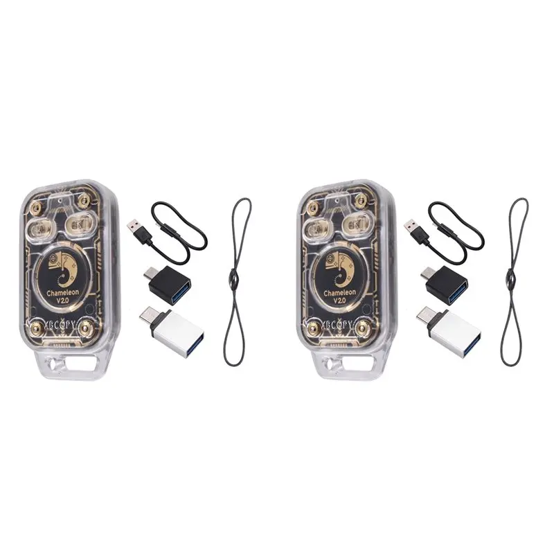 

【БЫСТРАЯ ПРОДАЖА】2X Chameleon V2.0 RFID Смарт-чип-эмулятор 125 кГц 13,56 МГц Декодирование карт NFC Дубликатор Restart