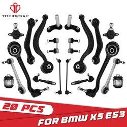 TOPICKSAP 20PCS Front Rear Control Arm Ball Joint Sway Bar End Link Kits Sets for BMW X5 E53 2000 2001 2002 2003 2004 2005 2006