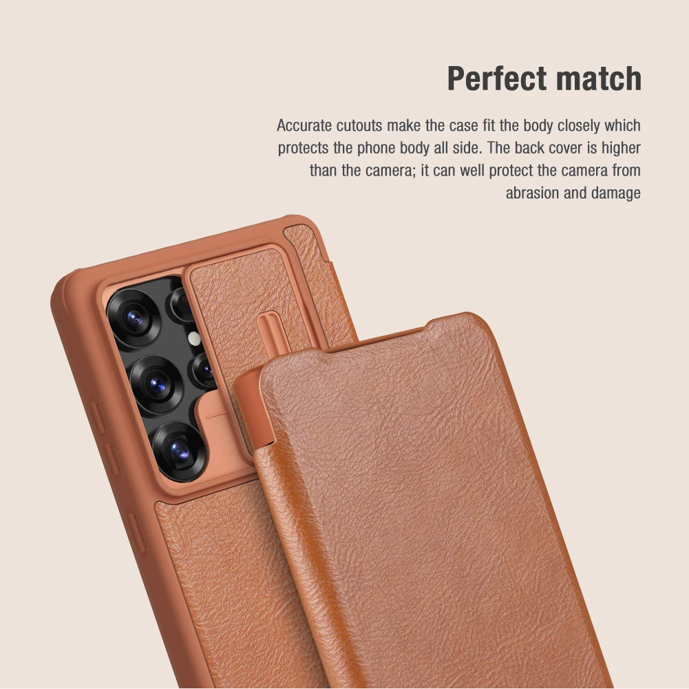 For Samsung Galaxy S25 Plus Case/S25 Ultra Flip/S25 Nillkin Qin Pro PU leather Flip cover Shockproof phone case protective cover
