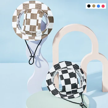 Checkered Pet Hat for dogs and cats 1